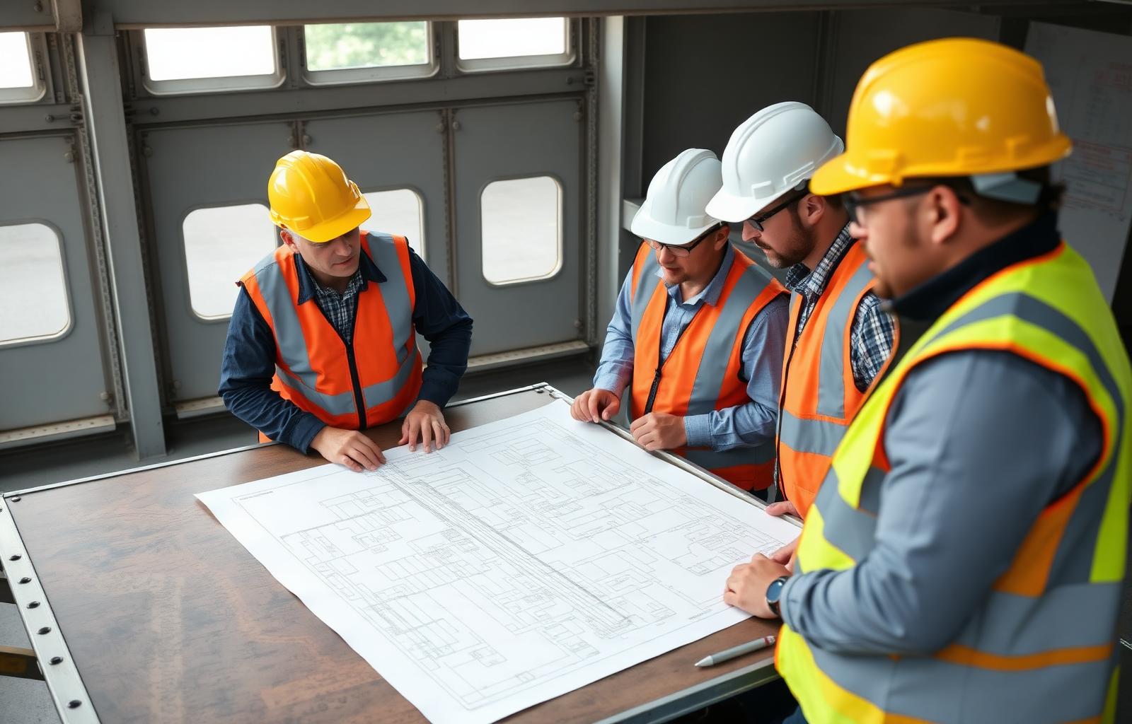 Licensed Professional Engineers reviewing infrastructure plans